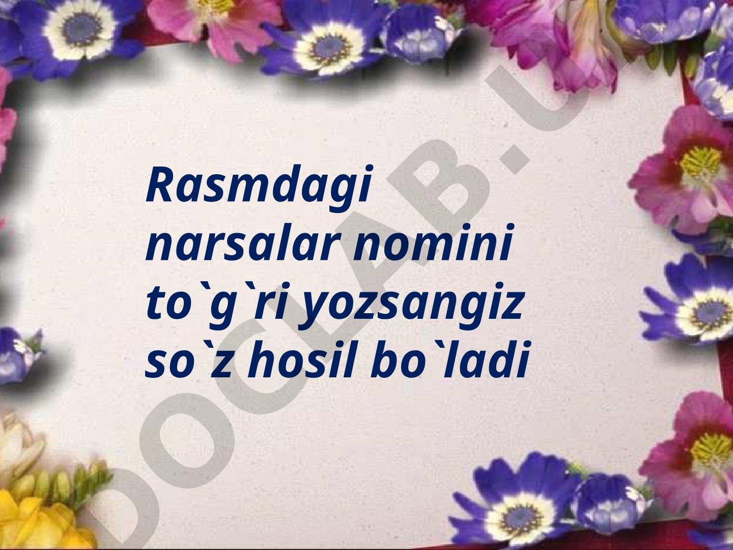 Krossvord: Topishmoqlar