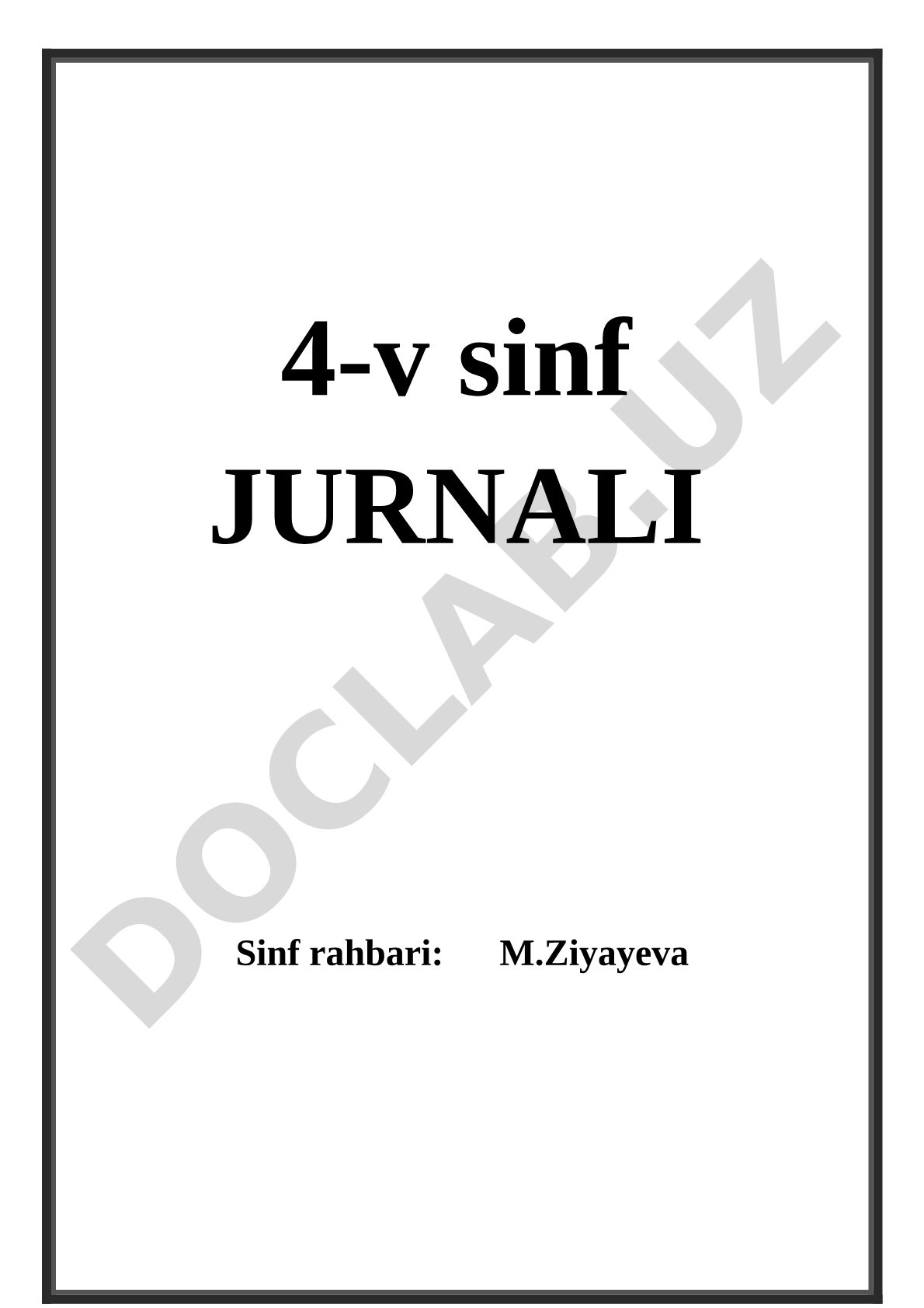 4-sinf jurnali