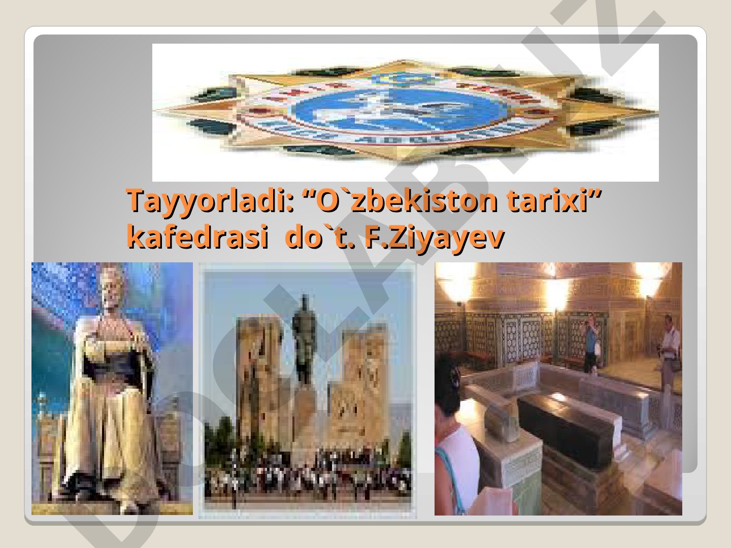 AMIR TEMUR VA TEMURIYLAR DAVRIDA O‘ZBEK DAVLATCHILIGINING YUKSALISHI: IJTIMOIY-SIYOSIY, IQTISODIY VA MADANIY HAYOT