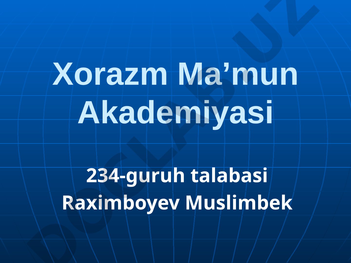 Xorazm Ma'mun akademiyasi qadimgi madaniyat markazi
