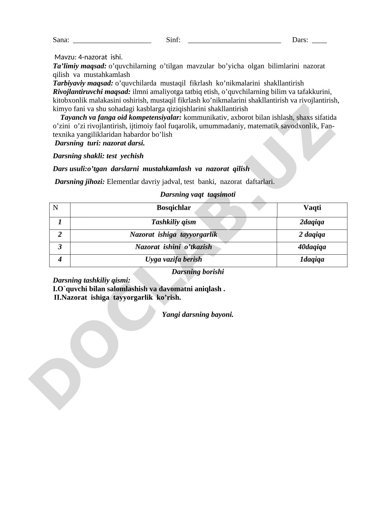 4-nazorat ishi