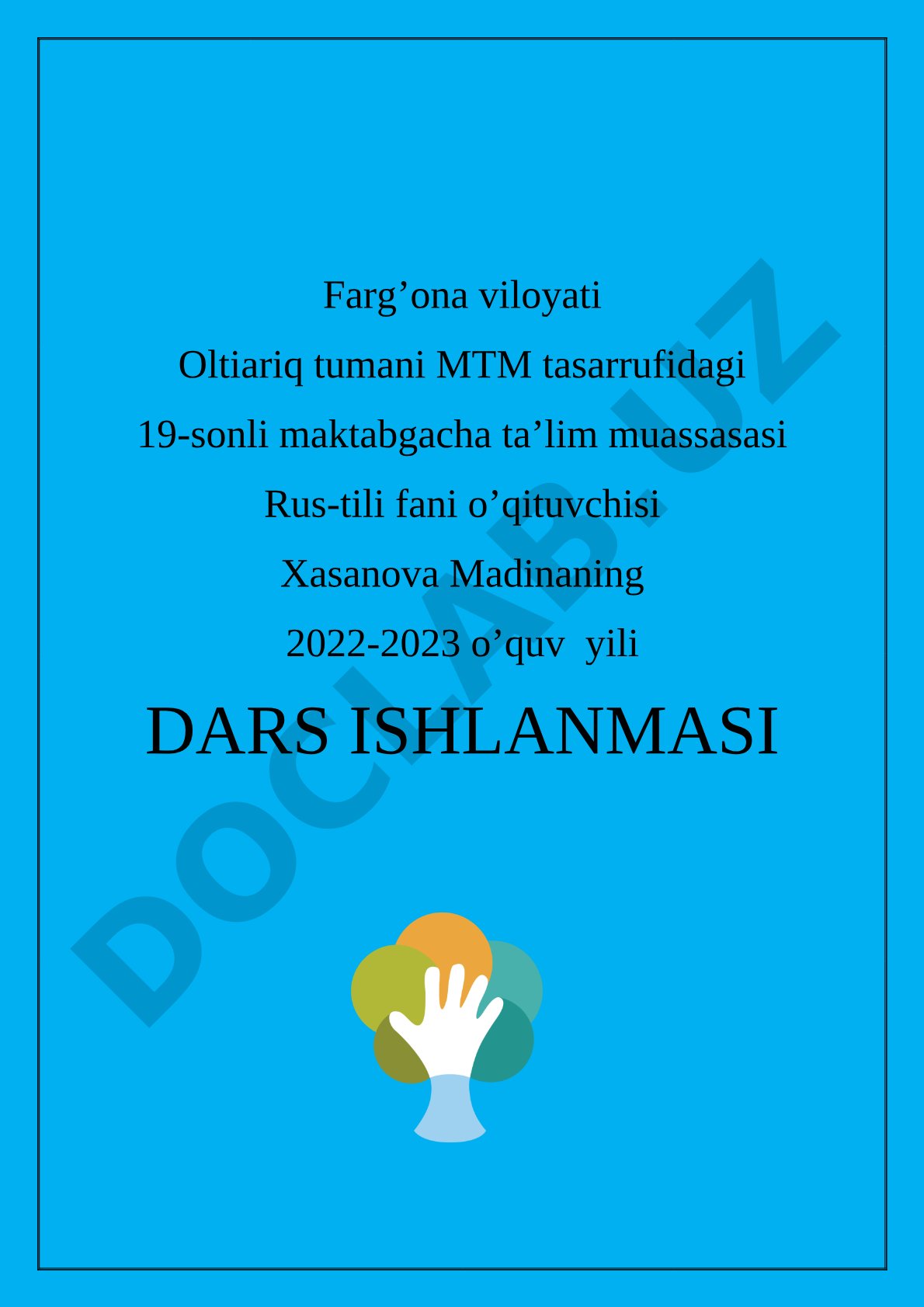 Rus tili fani dars ishlanmasi