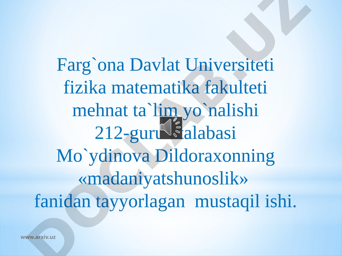 I.A.Karimovning «O'zbekiston mustaqillikka erishish ostonasida» asari tahlili