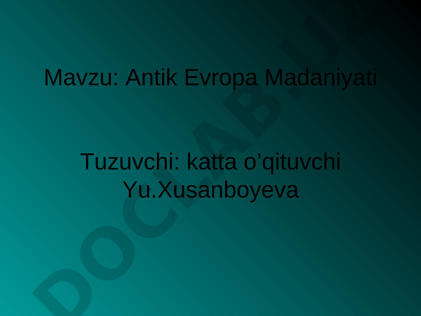 Antik Evropa Madaniyati