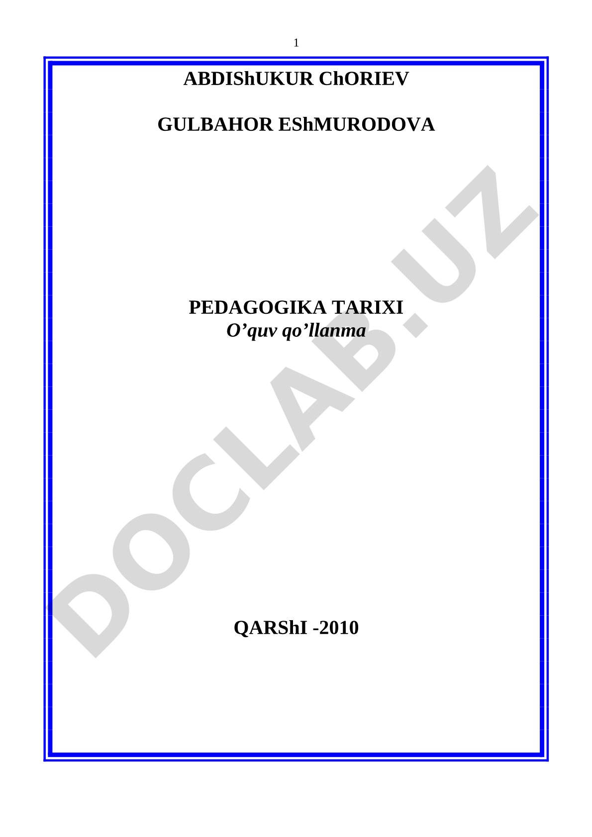 Pedagogika tarixi