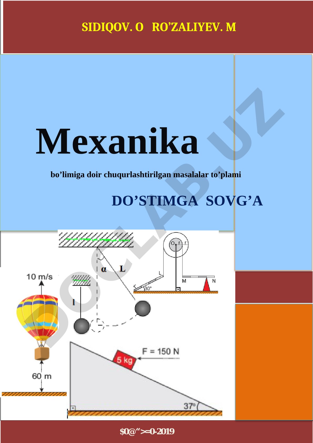 Mexanika bo'limiga doir chuqurlashtirilgan masalalar to'plami