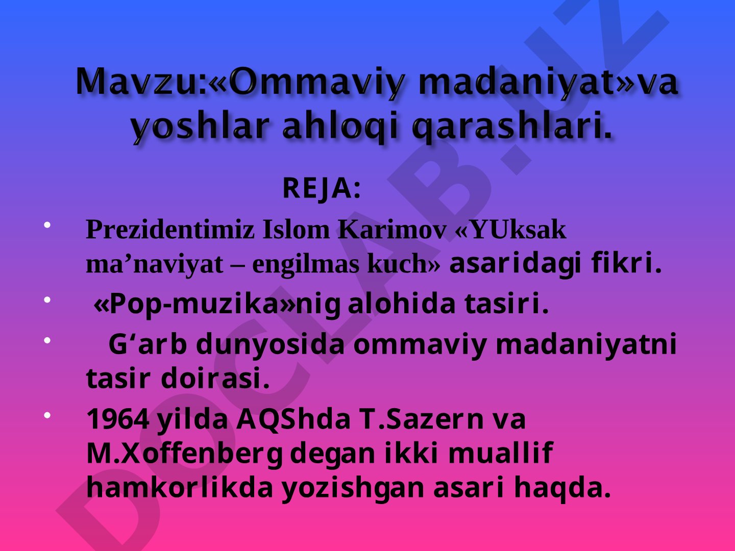 Ommaviy madaniyat va uning milliy madaniyatlarga ta'siri