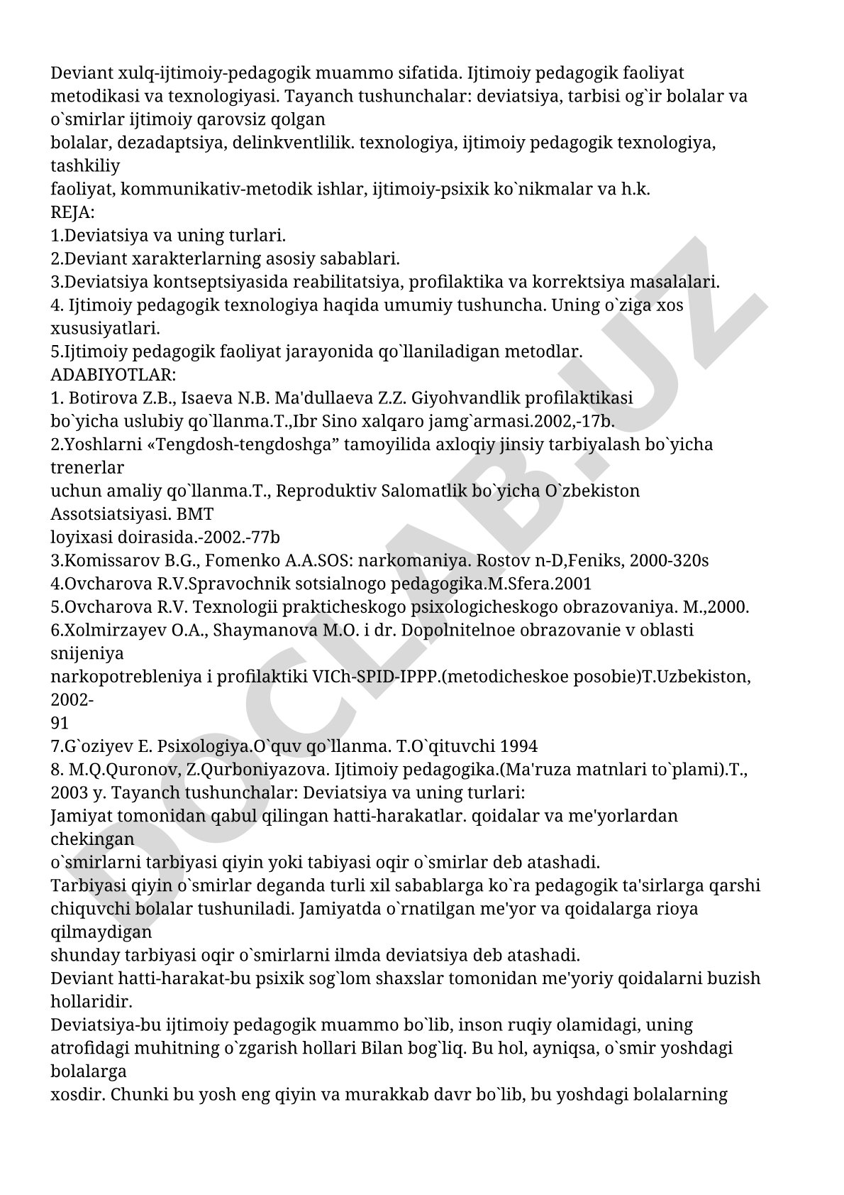 Deviant xulq-ijtimoiy-pedagogik muammo sifatida