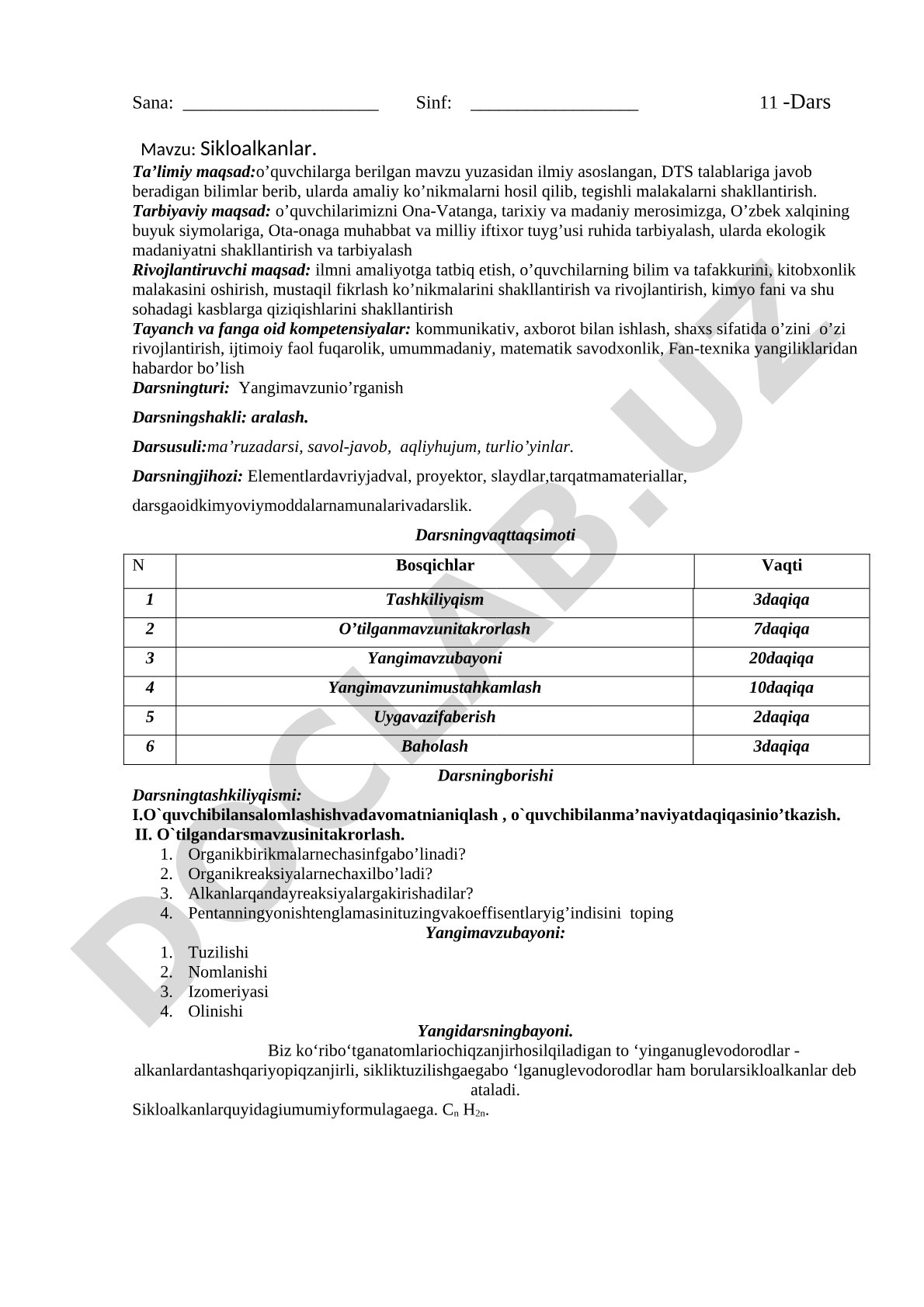 Sikloalkanlar