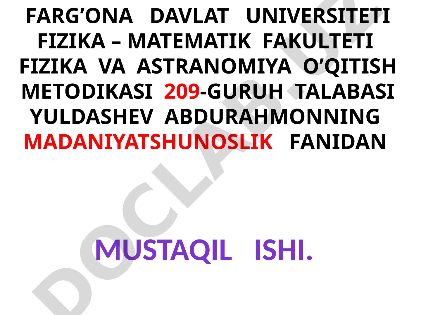 Markaziy osiyoda mustaqil xonliklarni vujudga kelishi va madaniyat xolati