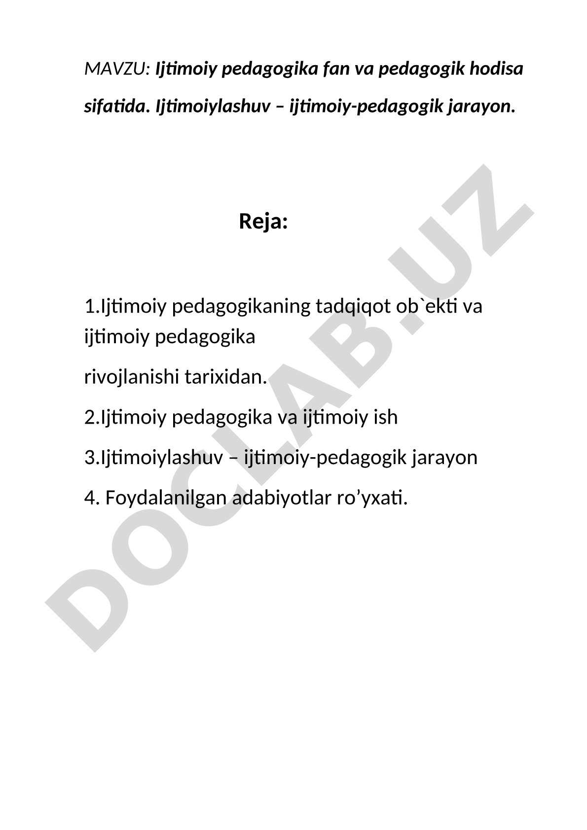 Ijtimoiy pedagogika fan va pedagogik hodisa sifatida