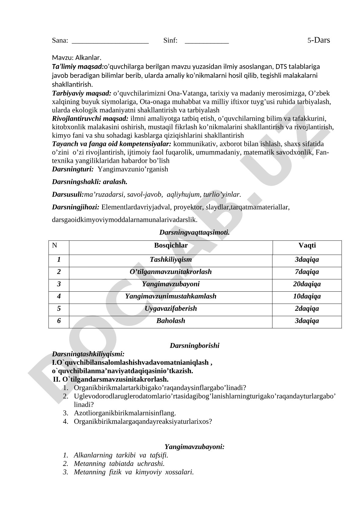 Alkanlar
