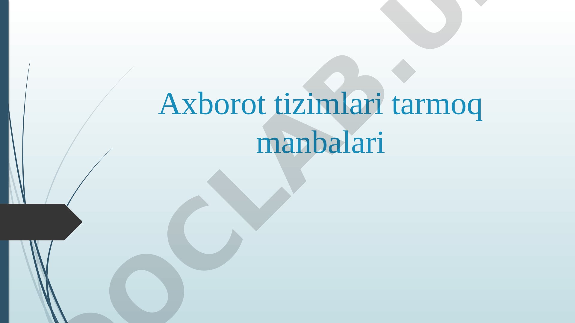 Axborot tizimlari tarmoq manbalari