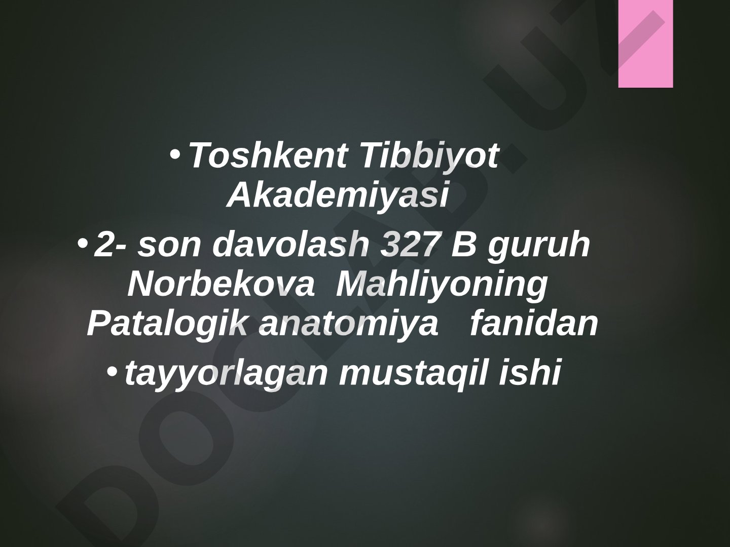 O’T-TOSH KASALLIGI