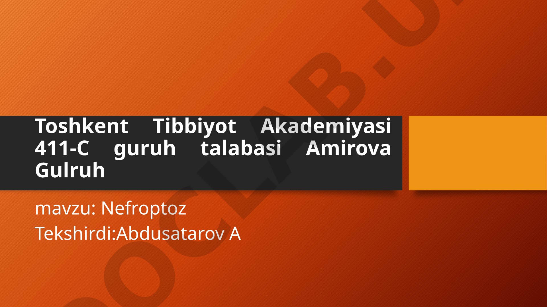 Nefroptoz