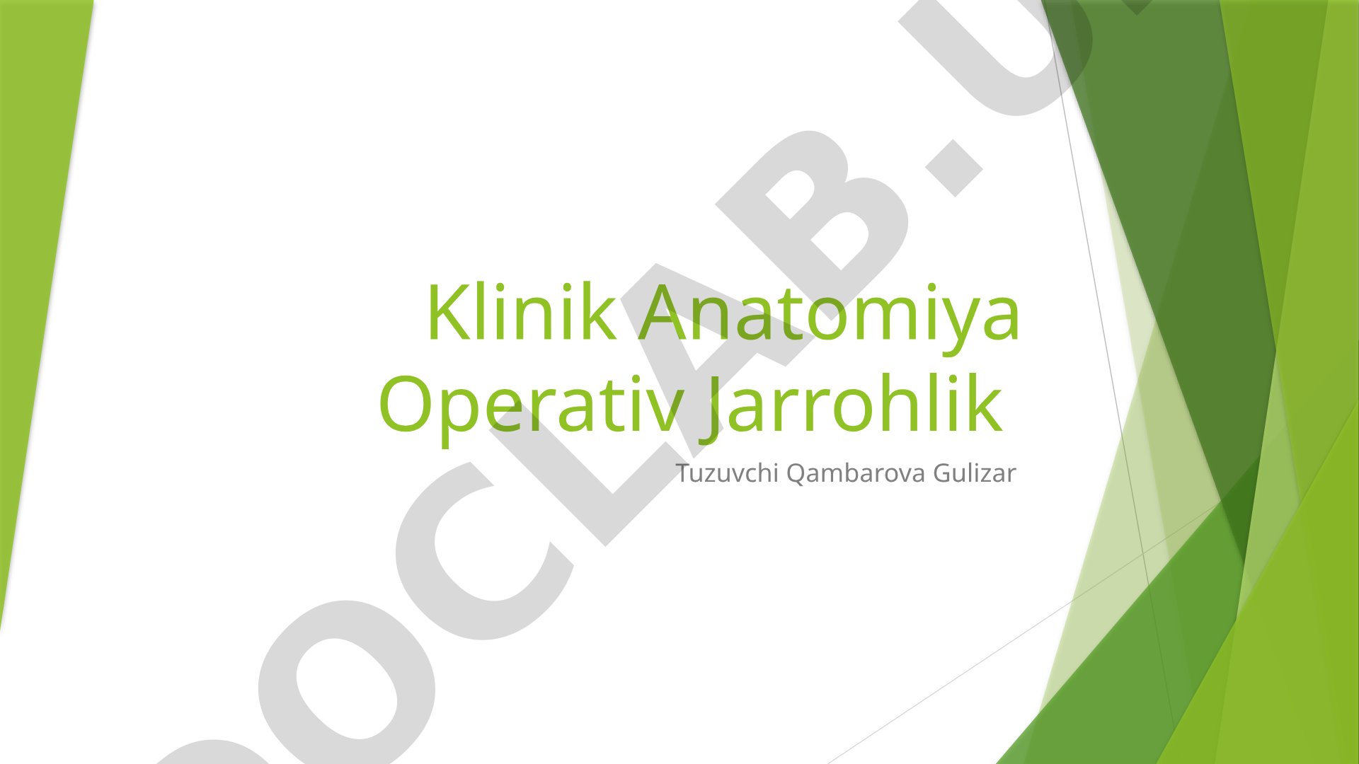 Bo'yinning o'rta va yon kistalari hamda oqmalarini jarrohlik yo'li bilan davolash