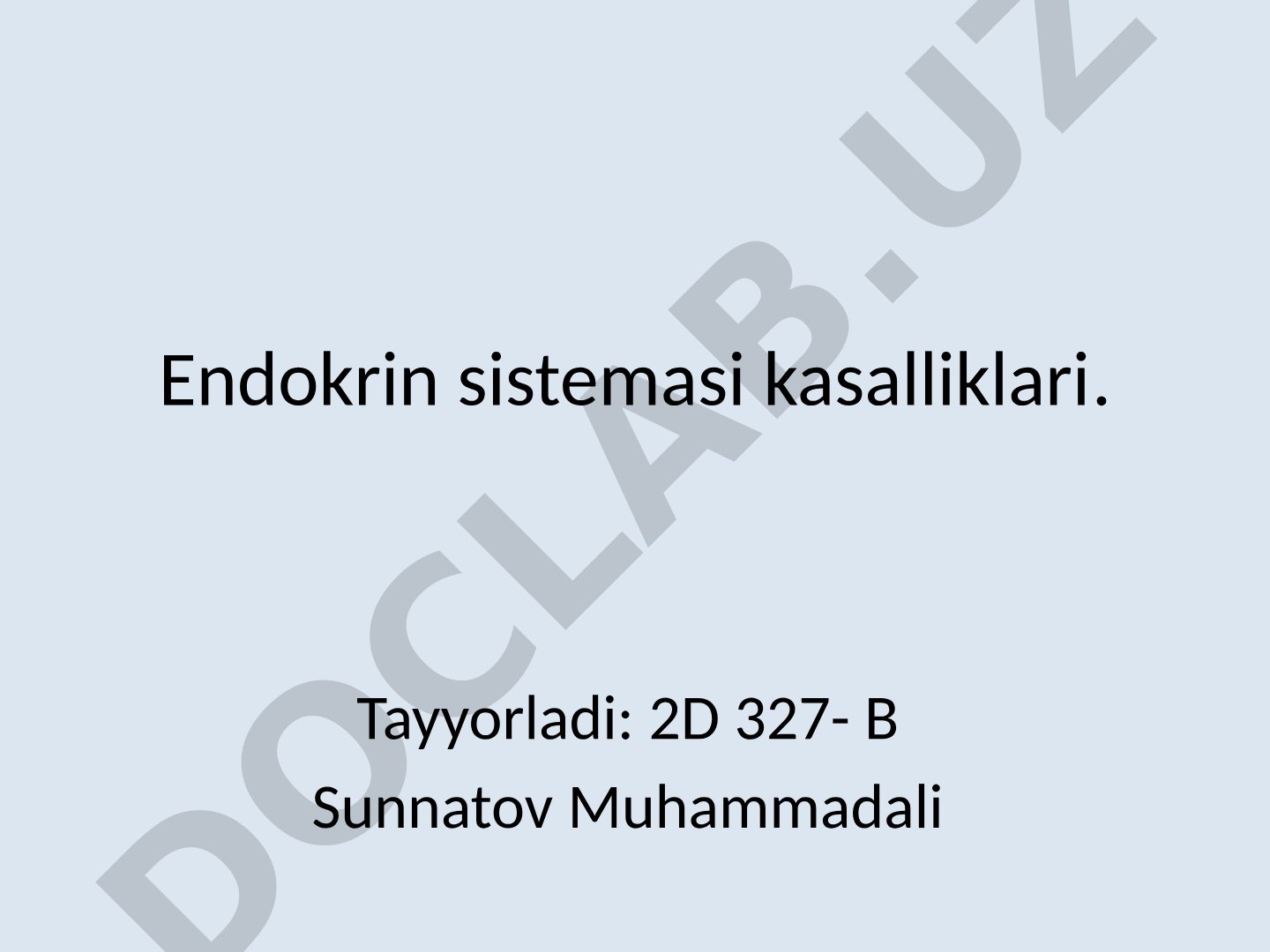 Endokrin sistemasi kasalliklari
