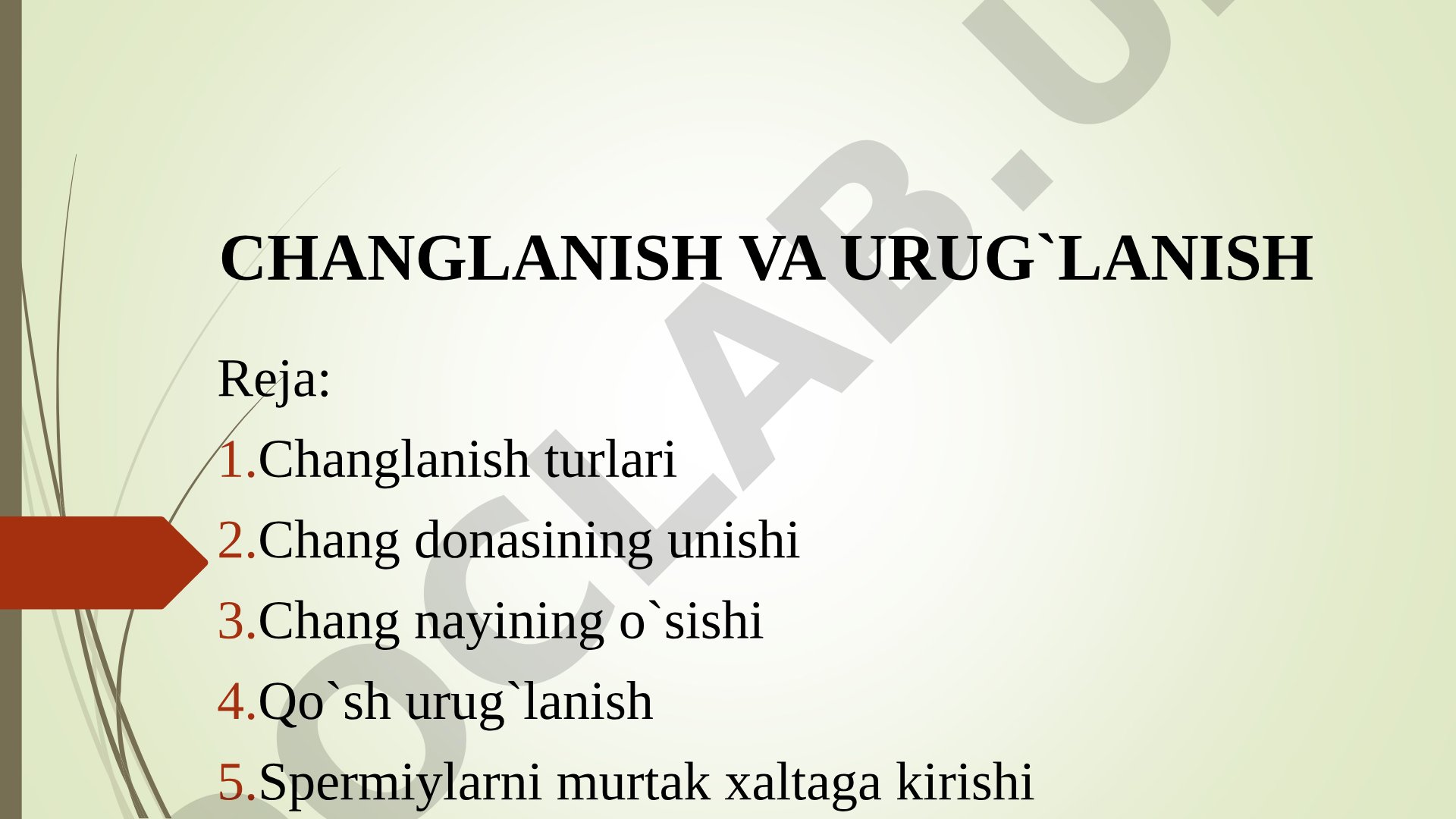CHANGLANISH VA URUG`LANISH