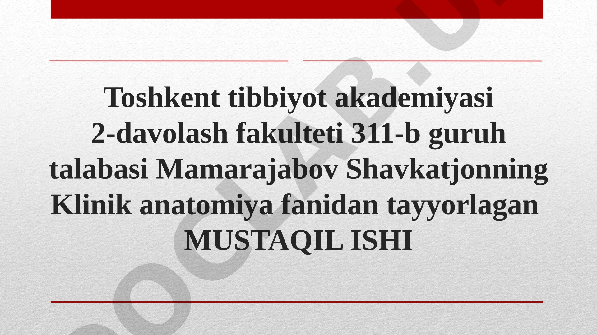 Oyoqning topografik anatomiyasi