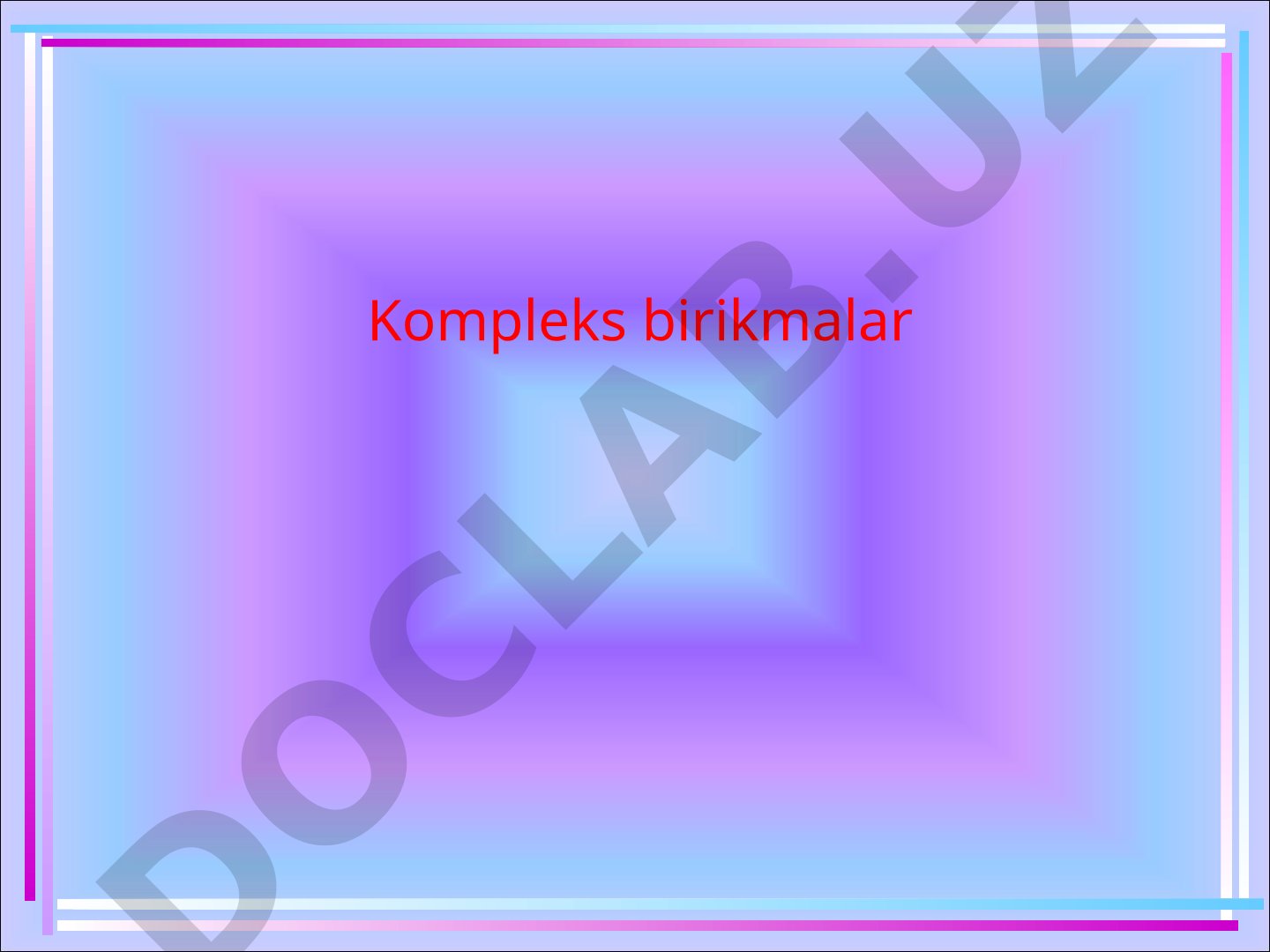Kompleks birikmalar va metallofermentlar