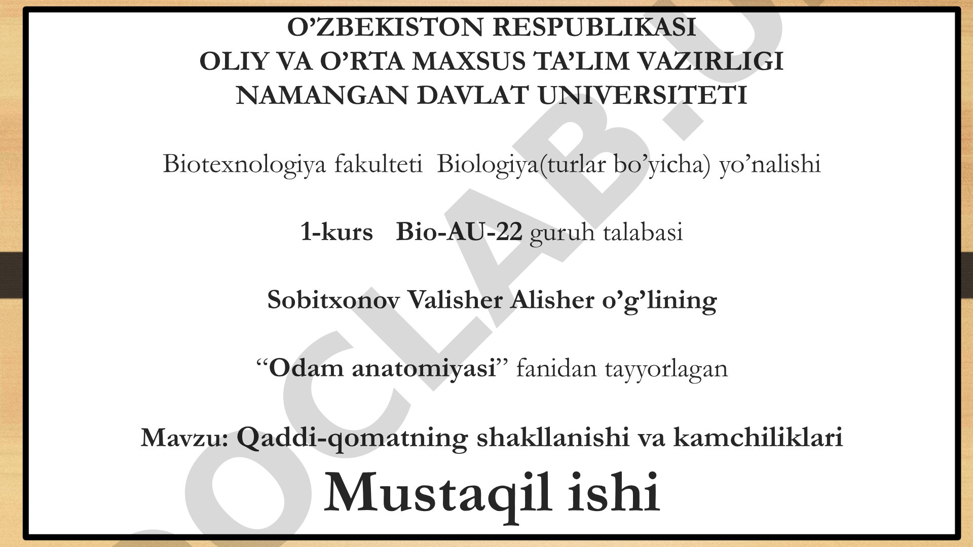 Qaddi-qomatning shakllanishi va kamchiliklari