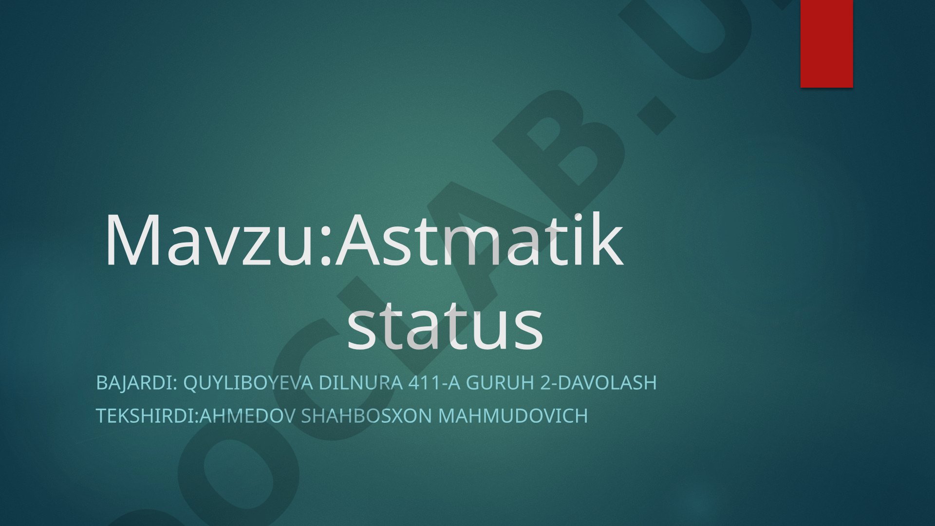 Astmatik status