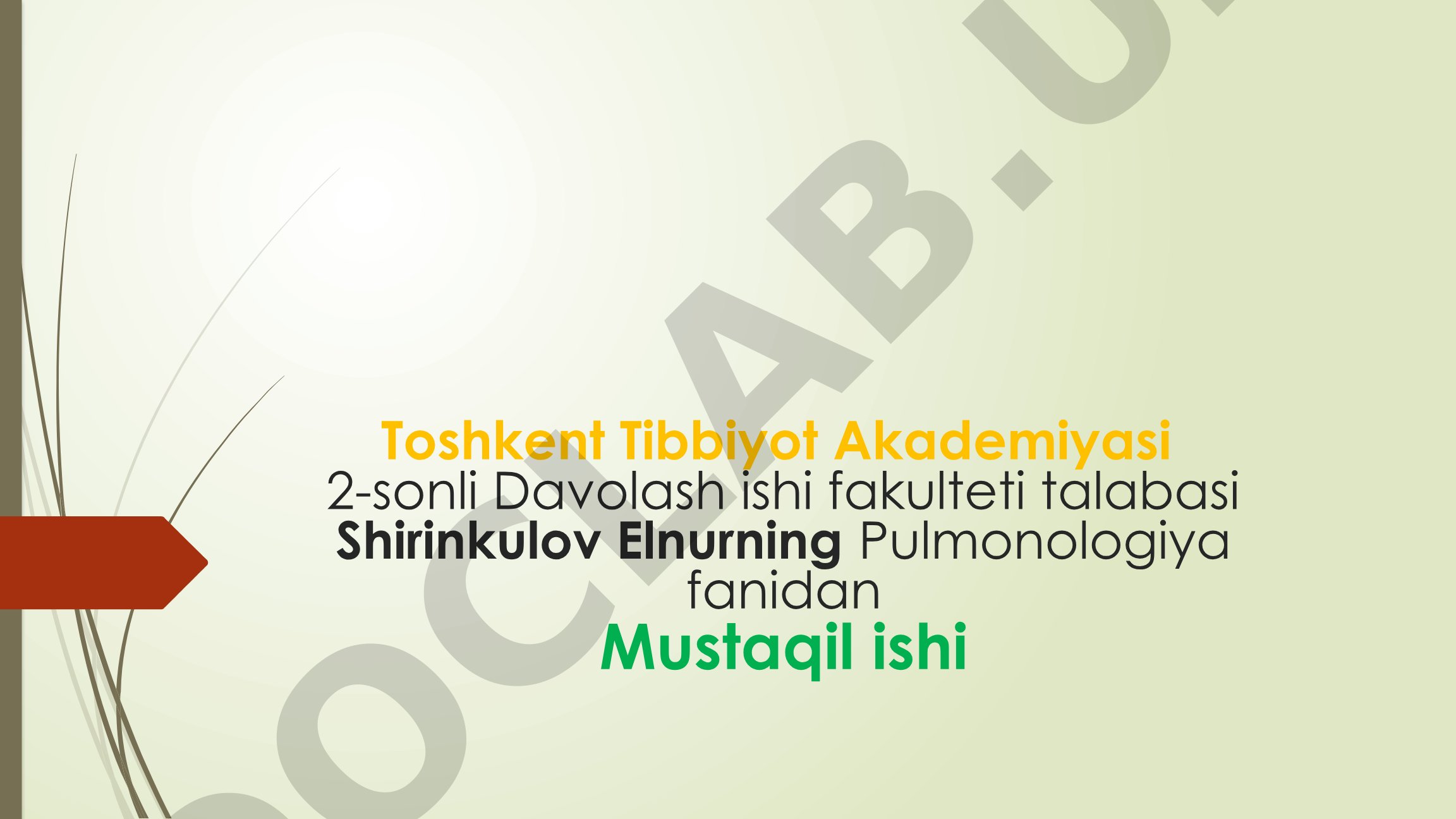 O'pkadan Qon Ketishi