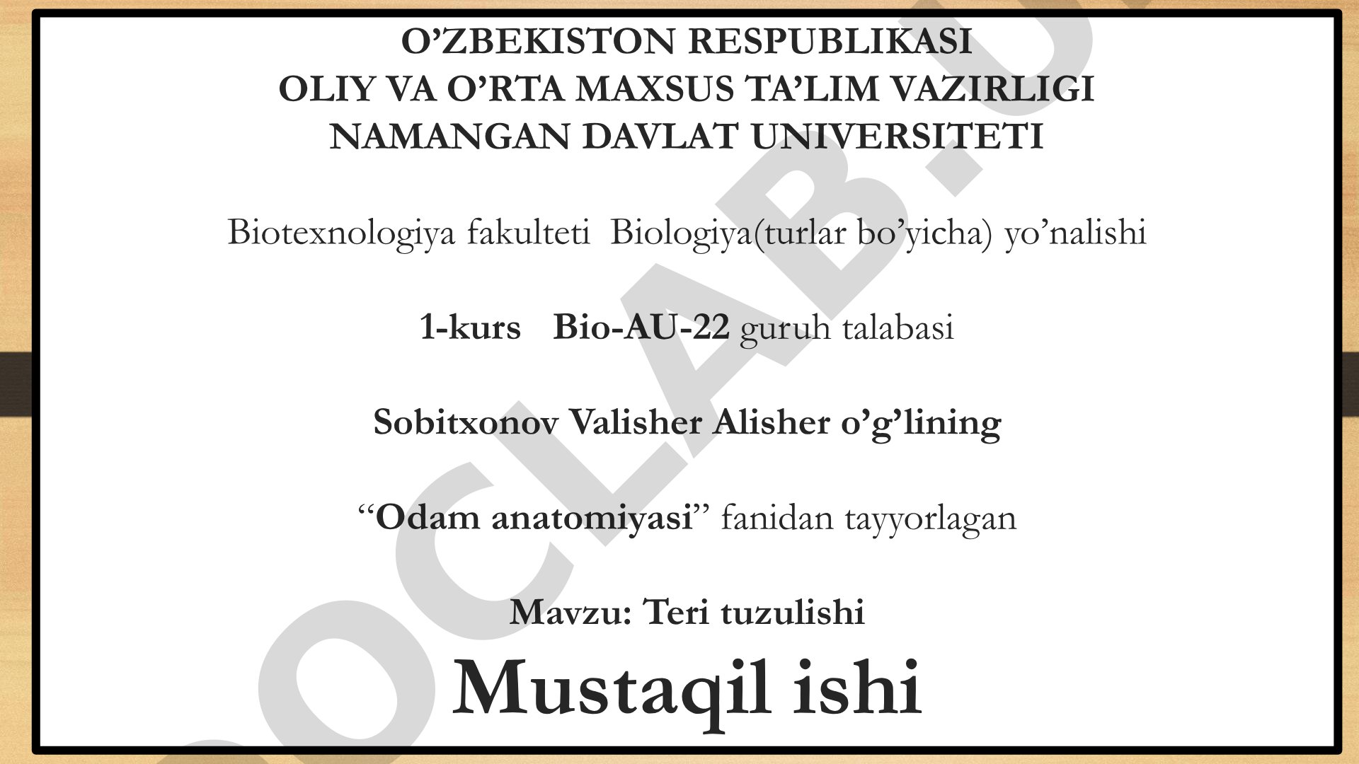 Teri tuzulishi