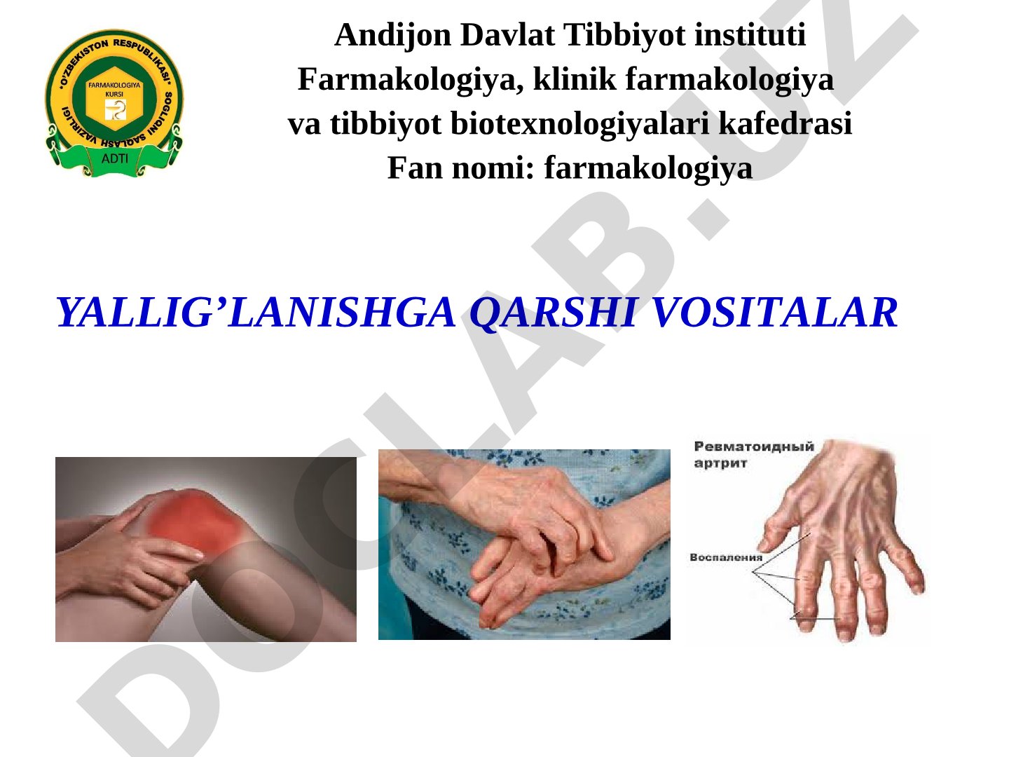 Yallig'lanishga qarshi vositalar