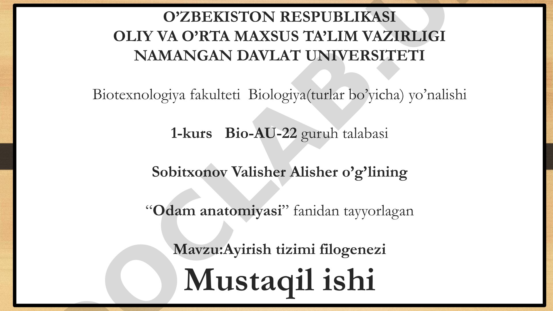 Ayirish tizimi filogenezi