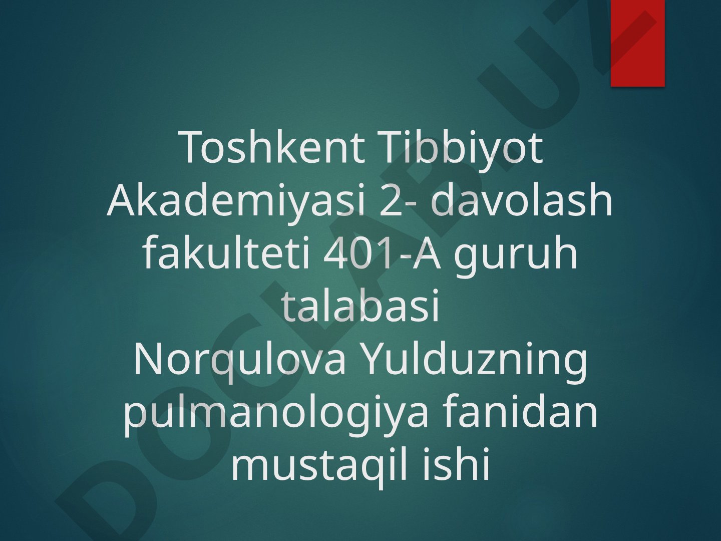 Surunkali o‘pka yuragi (SO‘Y)