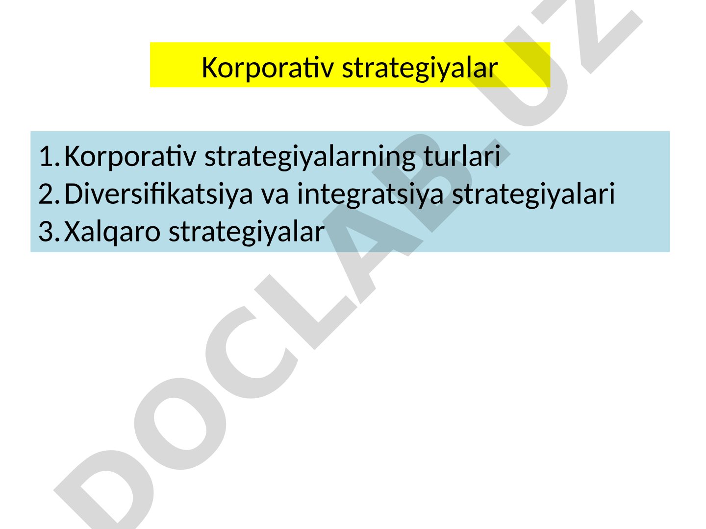 Korporativ strategiyalar