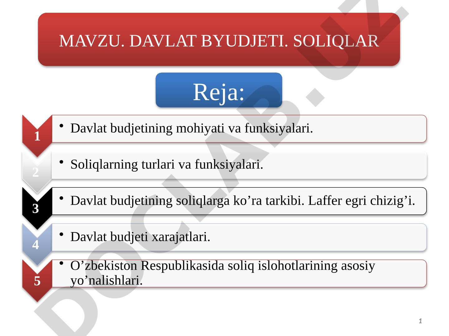 Davlat byudjeti. Soliqlar