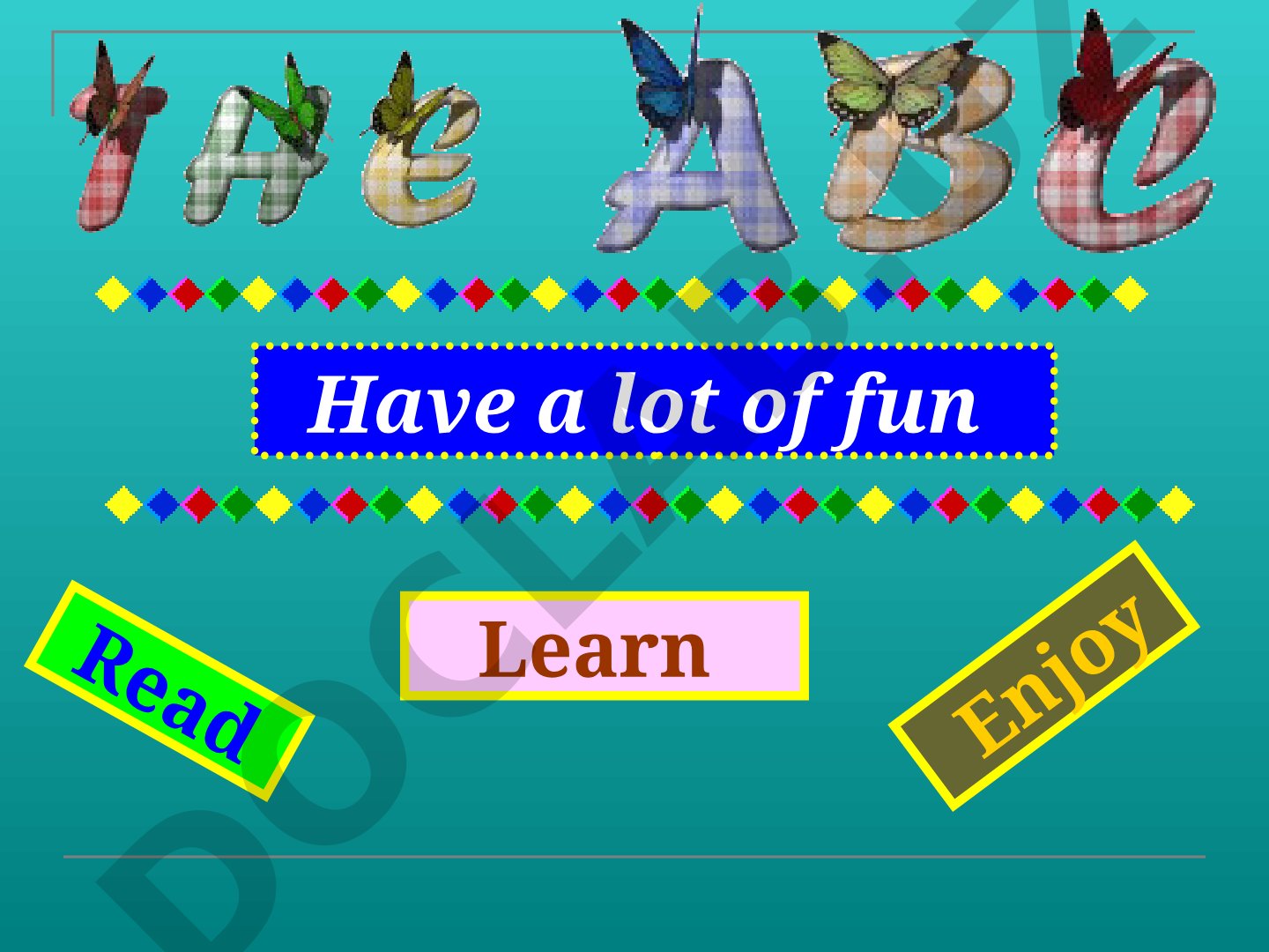 English alphabet rhymes and words for children