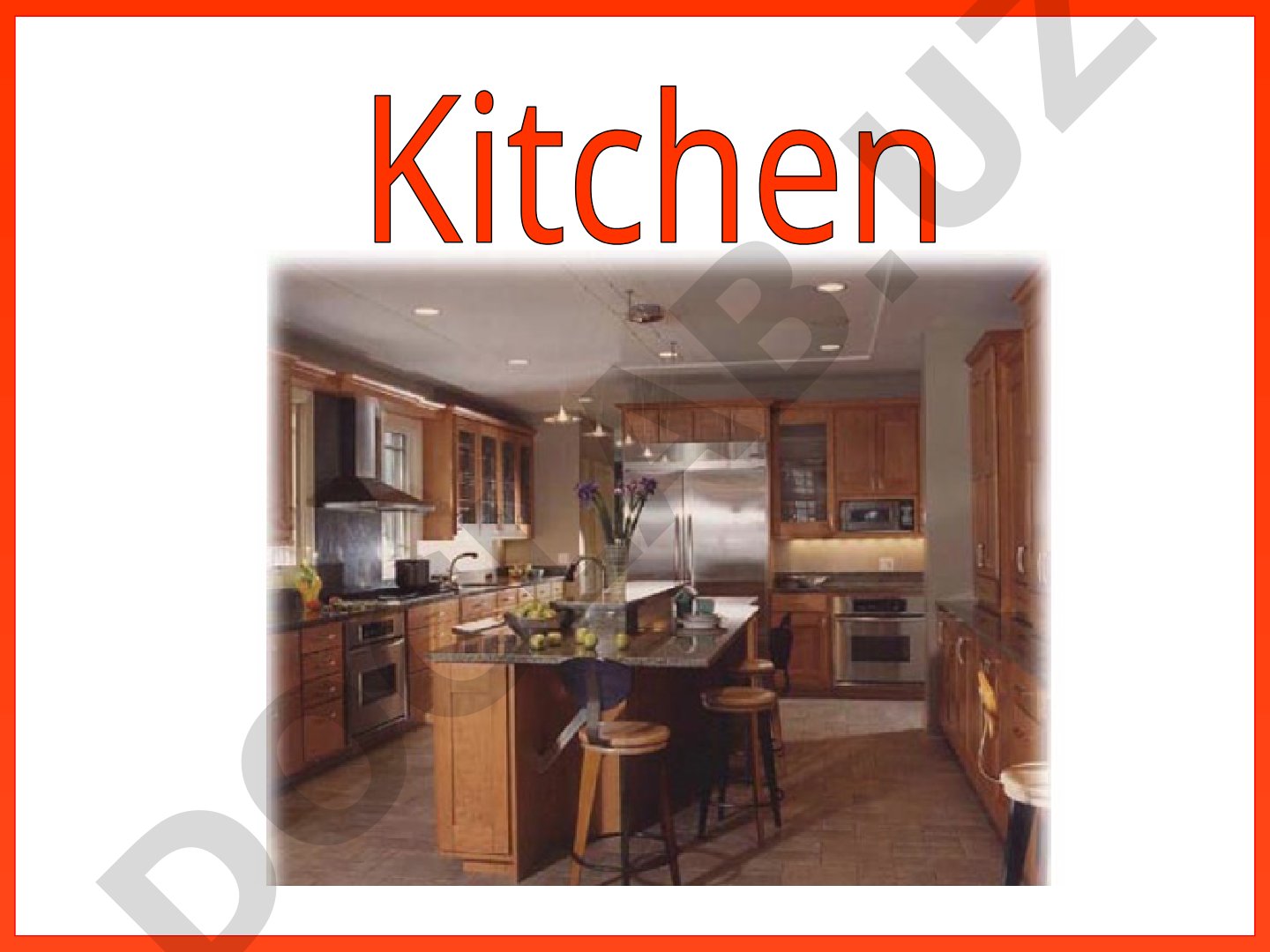 Kitchen images and audio materials