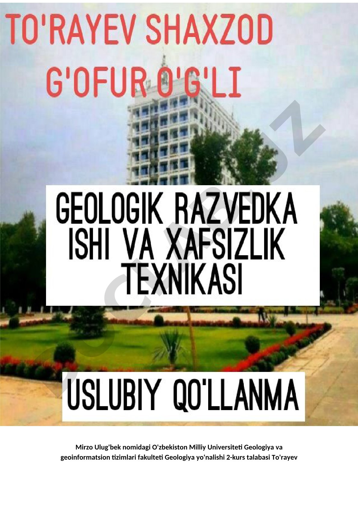 Geologik razvedka ishi va xafsizlik texnikasi
