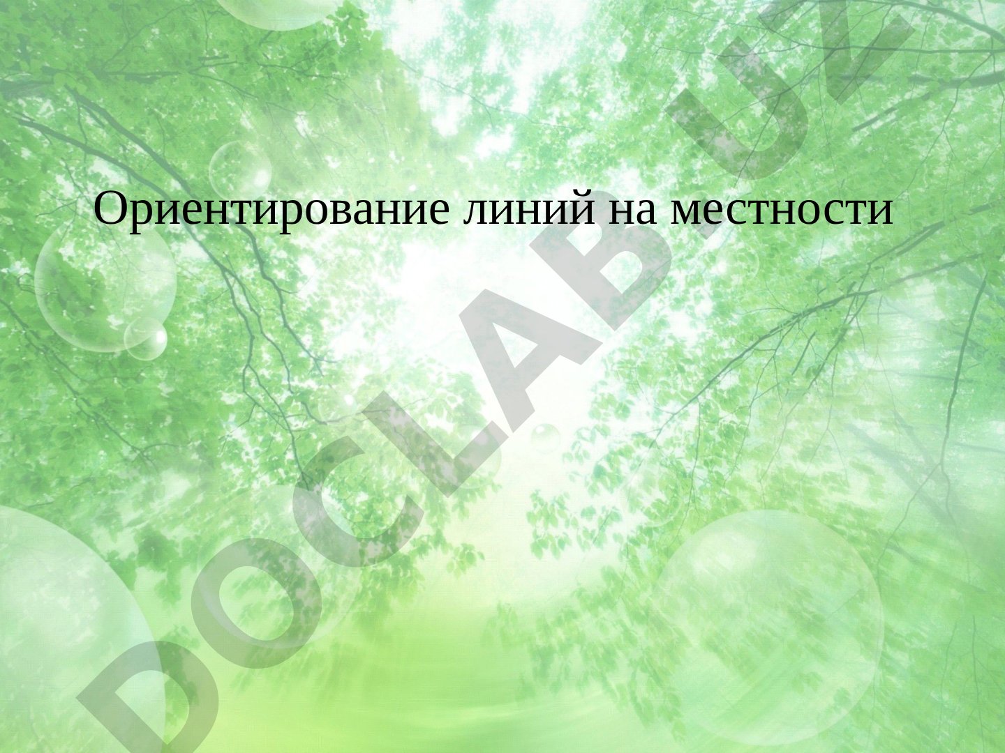 Ориентирование линий на местности