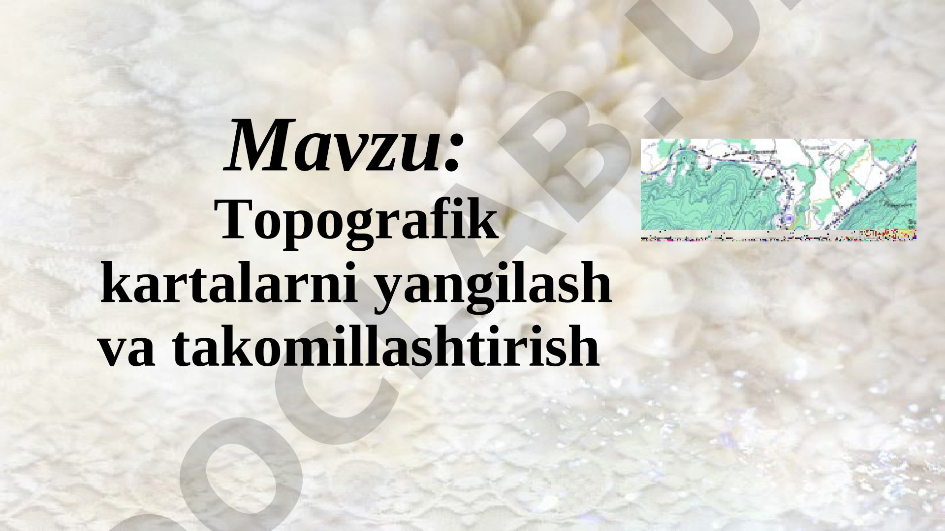 Topografik kartalarni yangilash va takomillashtirish