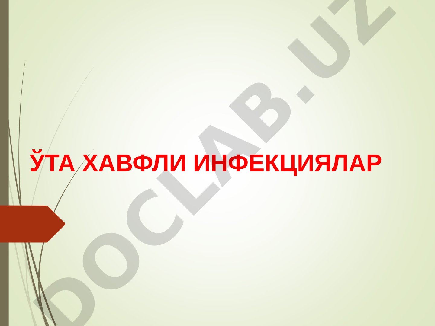 Ўта хавфли инфекциялар
