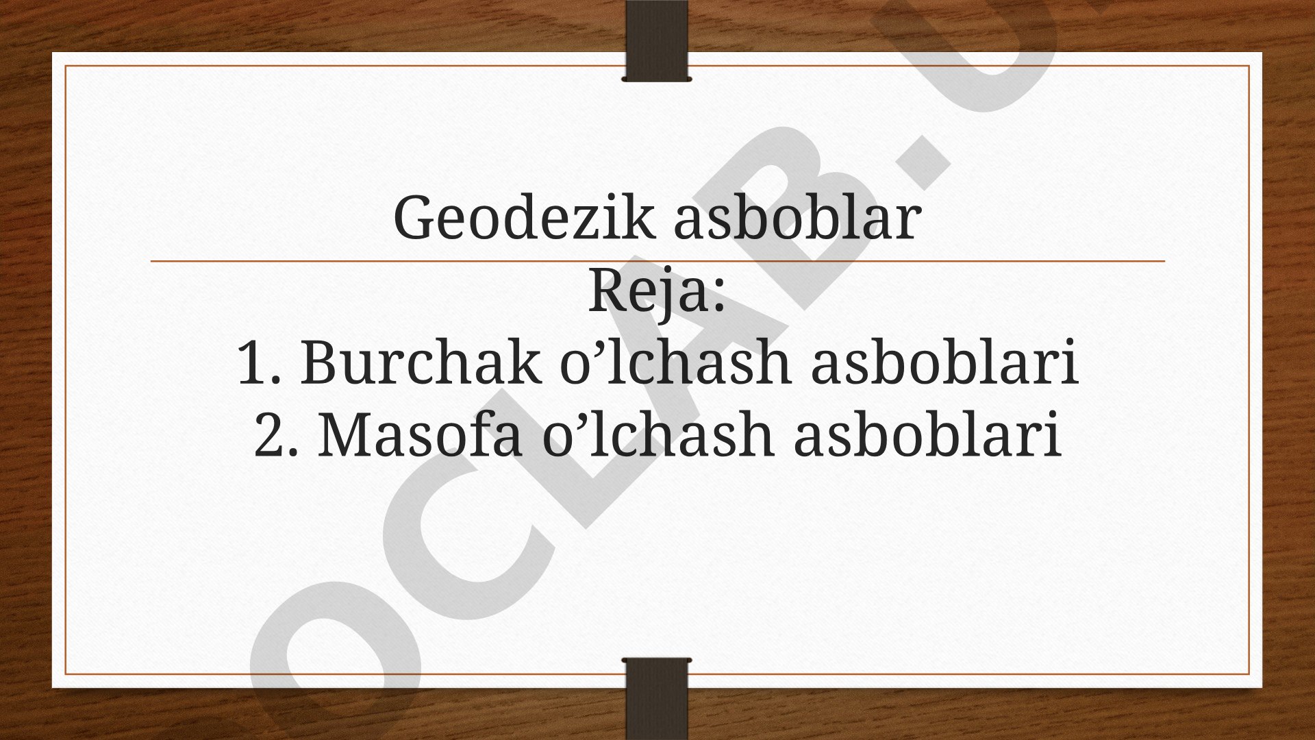 Geodezik asboblar