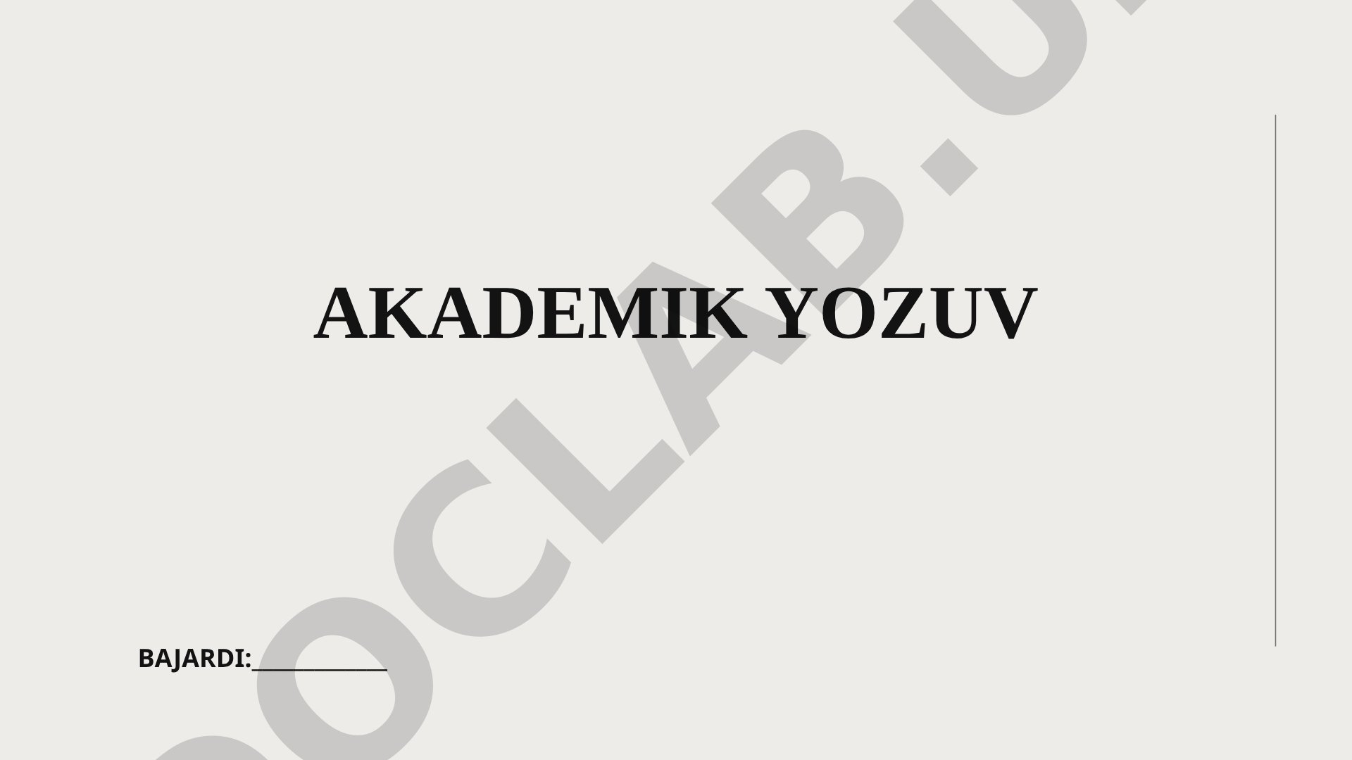 Akademik yozuv tushunchasi, qoidalari va ta'limdagi ahamiyati