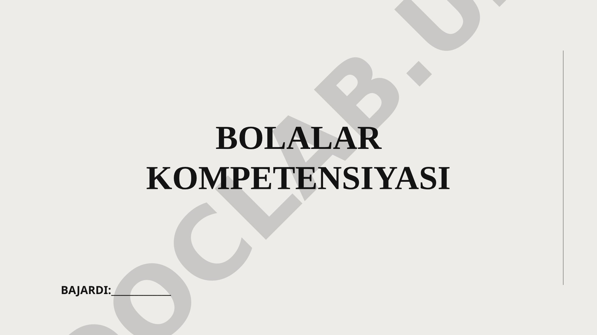 Maktabgacha yoshdagi bolalar kompetensiyasi va uning turlari haqida taqdimot