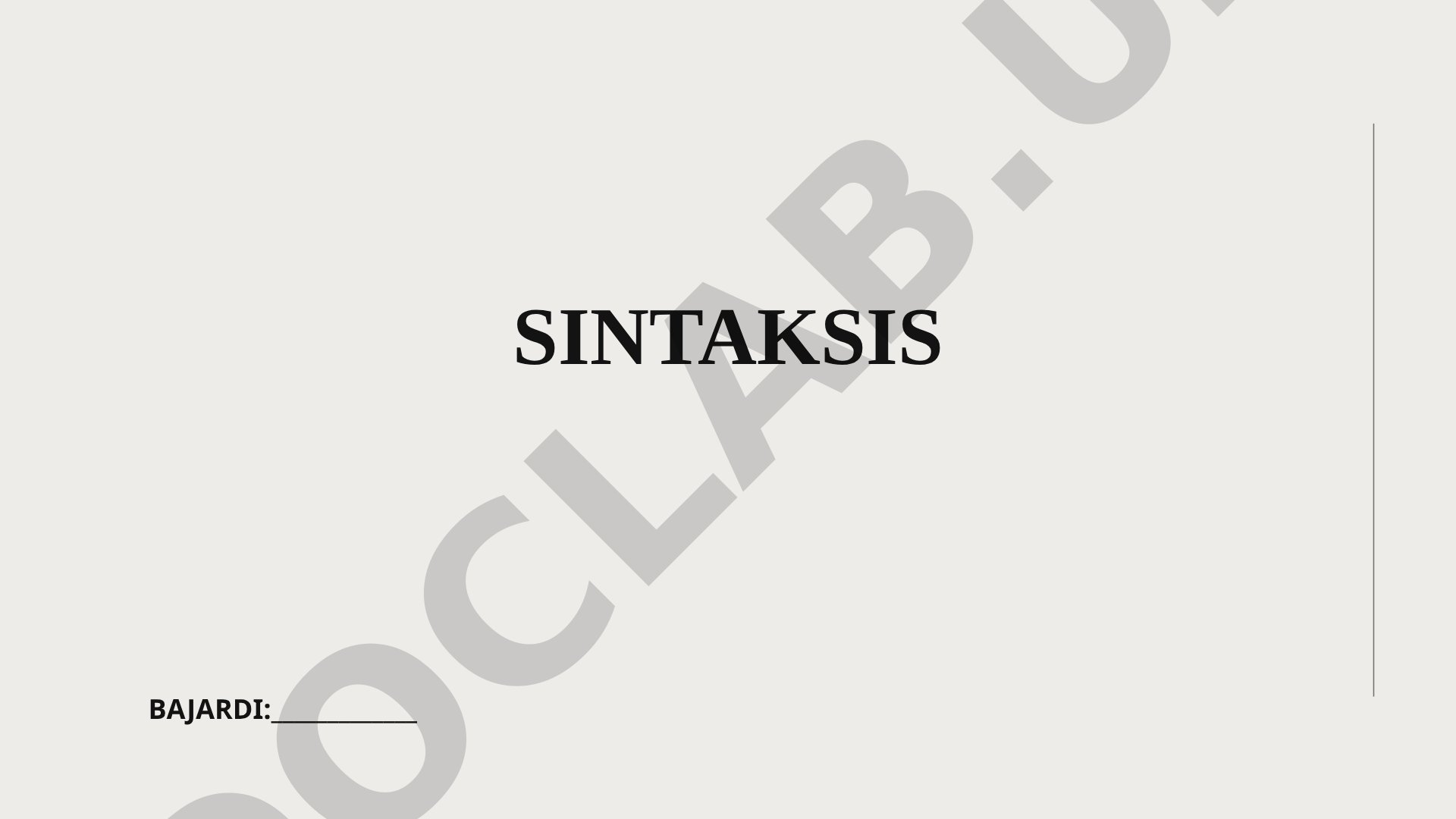 Sintaksis fanining asoslari, gap tuzilishi va grammatik aloqalar haqida