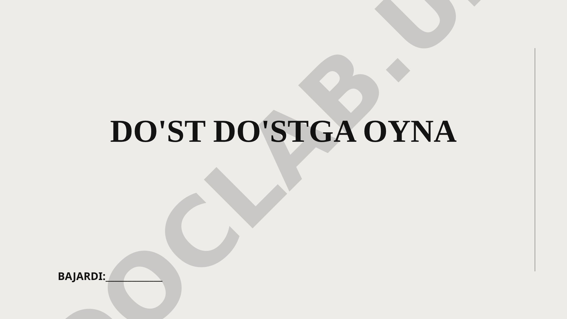 Do'st do'stga oyna maqolining mazmuni va zamonaviy ta'limdagi o'rni haqida