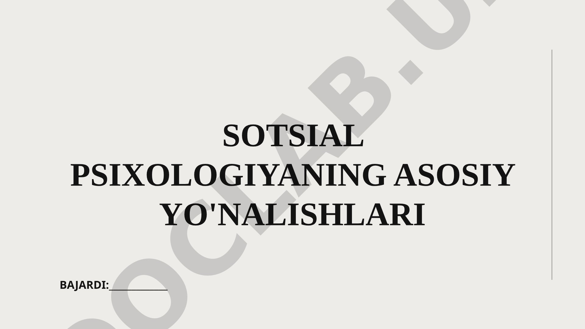 Sotsial psixologiyaning asosiy yo'nalishlari