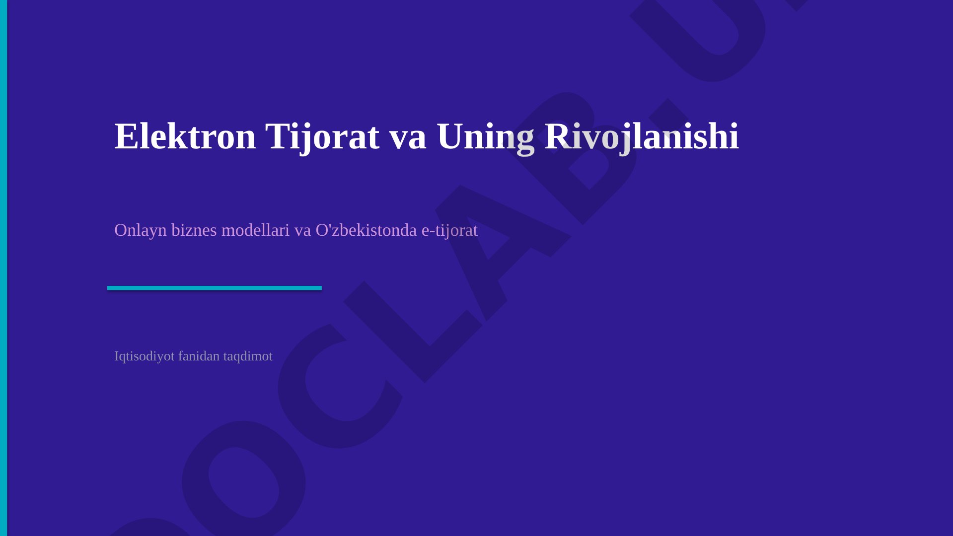 Elektron Tijorat va Uning Rivojlanishi