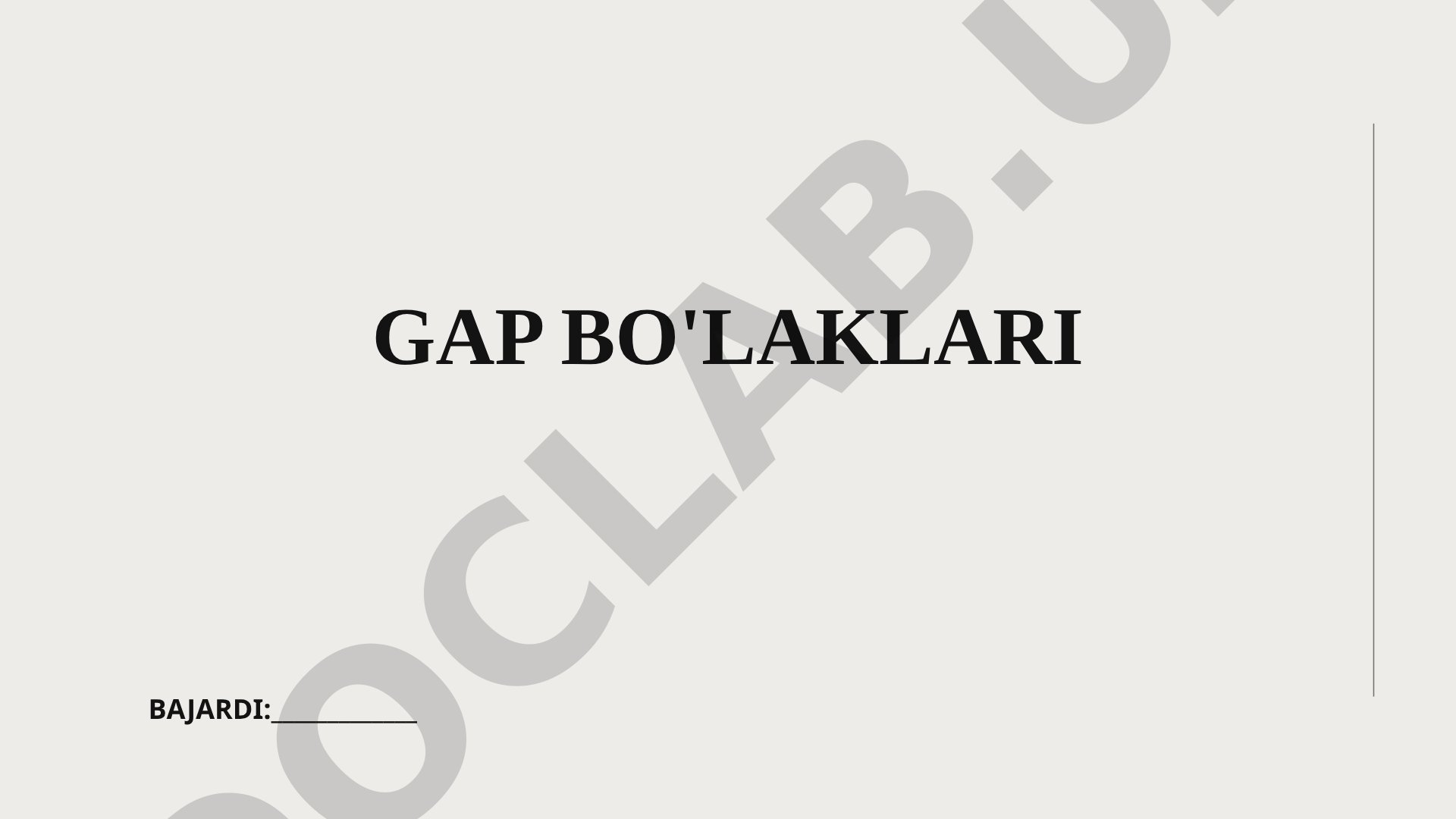 Gap bo'laklari tushunchasi, funksiyasi va tuzilishi haqida ma'lumot