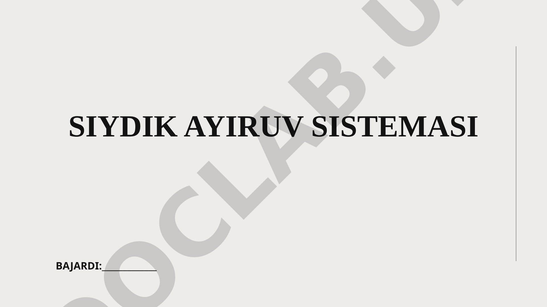 Siydik ayiruv sistemasi tushunchasi, buyraklar joylashuvi va vazifalari