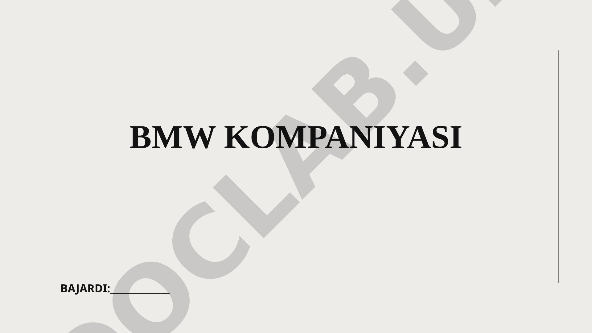 BMW kompaniyasining tarixi, asoschilari va rivojlanishi haqida