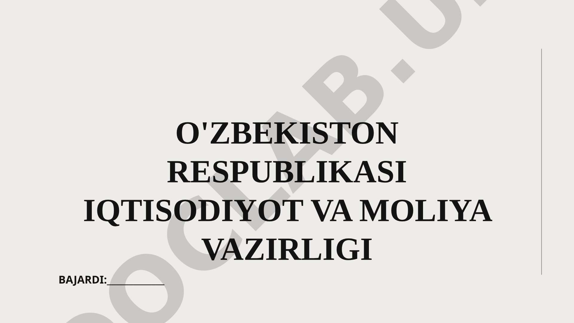 Vazirlik tushunchasi va roli